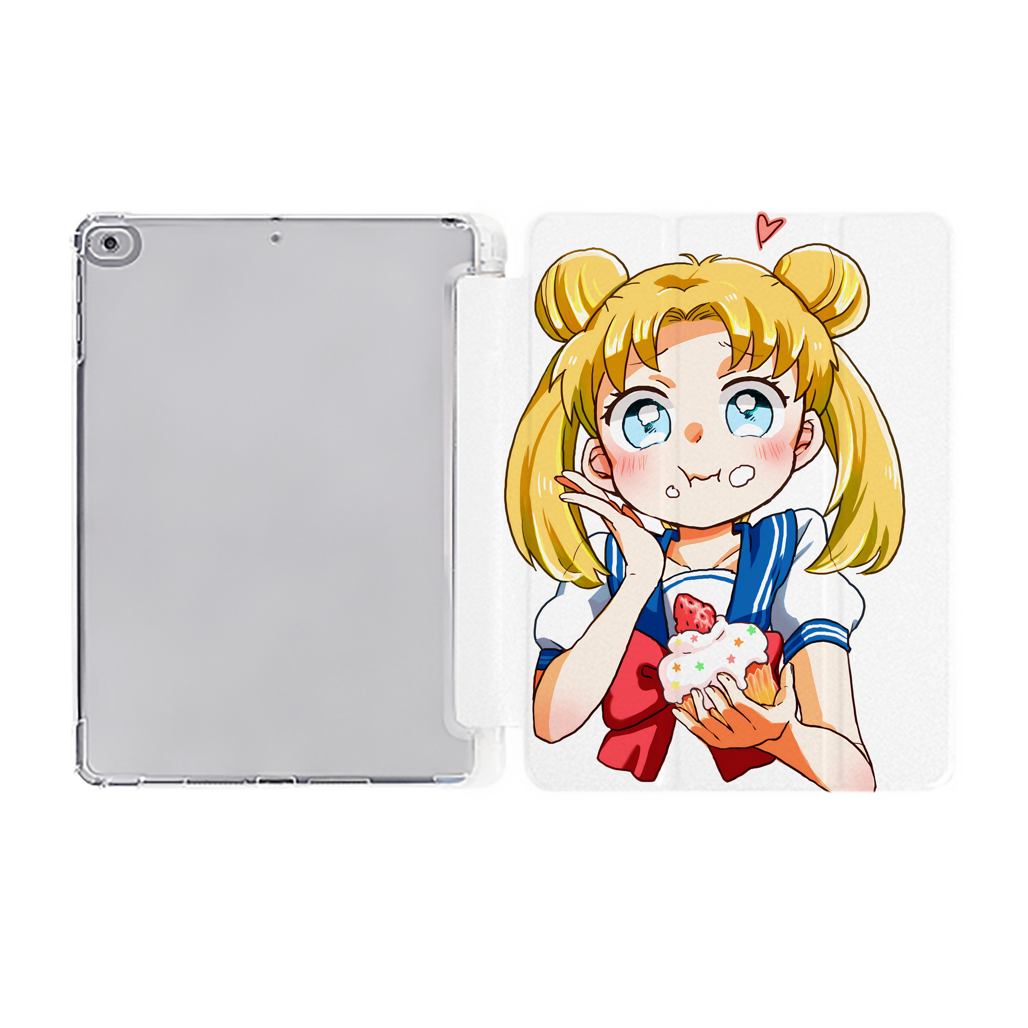 （画像用） 美少女戦士セーラームーン 愛野 美奈子 あいの みなこ Sailor Moon Aino Minako IPad ケース ペン収納付き 三つ折りスタンド PUレザー×シリコン 対応機種9.5/10.5/10.9インチ